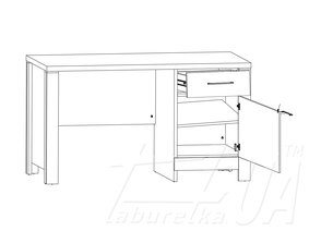 Стіл письмовий BIU1D1S/140 "Герман"