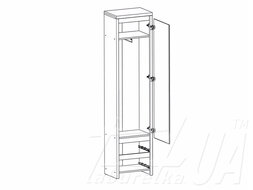Шкаф с зеркалом SZF1D2SP "Каспиан"