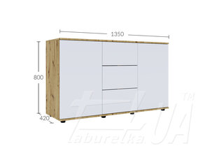 Комод 135 3Dr 2D "Соло"