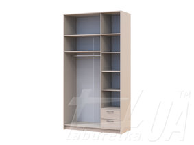 Шкаф для одежды с зеркалом и антресолей "Ронди" 3ДСП