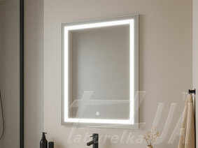 Дзеркало прямокутне вертикальне з фронтальним підсвічуванням