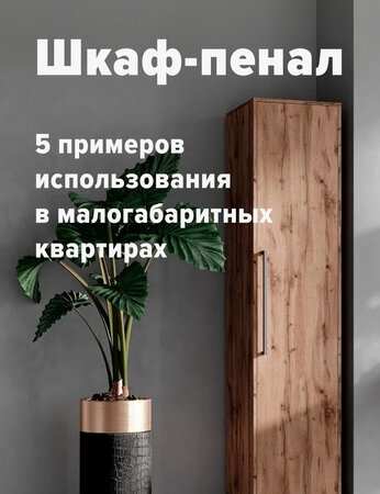 Шкаф-пенал: 5 примеров использования в малогабаритных квартирах