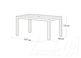 Стіл пластиковий "Julie dinning" (shrink foil)