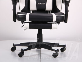 Крісло "VR Racer Dexter Vector" Чорний / Білий