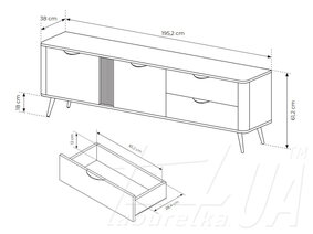 Тумба під ТВ 2D2S/195 "Veris | Веріс"