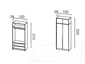 Шкаф 100 "Алекс"