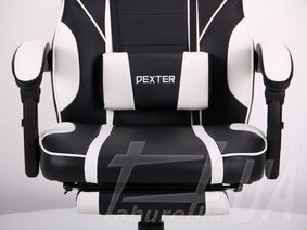 Крісло "VR Racer Dexter Vector" Чорний / Білий
