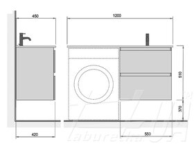 Тумба підвісна з крилом "Unik 60-A"