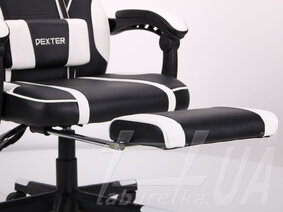 Крісло "VR Racer Dexter Vector" Чорний / Білий