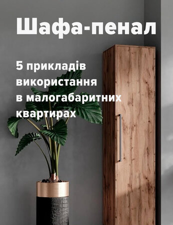 Шафа-пенал: 5 прикладів використання в малогабаритних квартирах