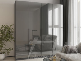 Розпашна чотиридверна шафа "Оскар" 2000 мм фасад МДФ