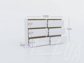 Комод К 760/1200/2 (3Ш) "Идея"