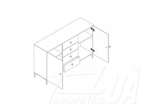 Комод KOM2D4S "Сімпл"