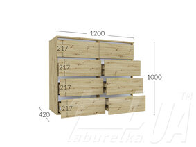 Комод К 1000/1200/2 (4Ш) "Ідея"