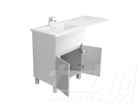 Тумба з умивальником крилом над пралкою "City White 60"