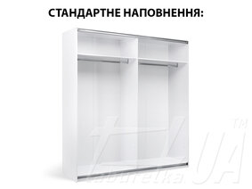 Шафа-купе "Міла" 2,0х2,1м двері Глянець Білий