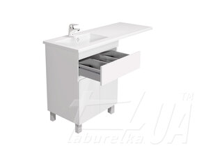 Тумба з умивальником крилом над пралкою "City White 60"