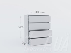 Комод К 1000/800/4Ш "Идея"