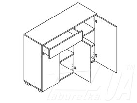 Комод  KOM3D1S "Ребека"