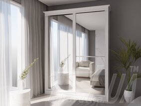 Шкаф купе "Рим-Венециано" 1700 мм 2-дверный серия WT Белый