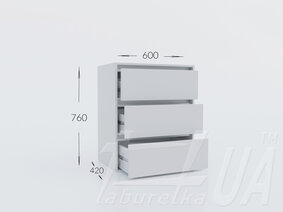 Комод К 760/600/3Ш "Ідея"