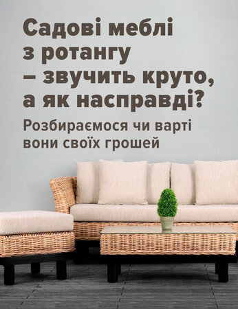 Садові меблі з ротангу – звучить круто, а як насправді? Розбираємося чи варті вони своїх грошей