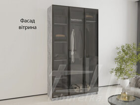 Розпашна тридверна шафа "Оскар" 1200 мм фасад ДСП
