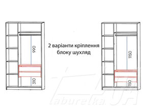 Розпашна тридверна шафа "Оскар" 1500 мм фасад МДФ
