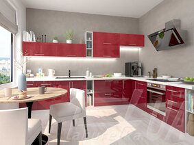 Глянцевая кухня металлик "HIGH GLOSS" Metallic