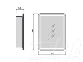 Зеркальный шкаф для ванной комнаты с LED-подсветкой "Oregon"