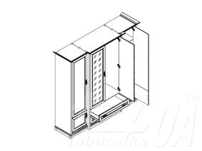 Шкаф 4d/2s "Соната"