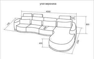 Диван угловой "ВЕРОНИКА"