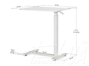 Стол с регулировкой высоты "Hommex Mobidesk White"