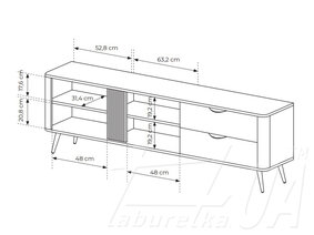 Тумба під ТВ 2D2S/195 "Veris | Веріс"