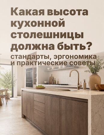Какой должна быть высота кухонной столешницы