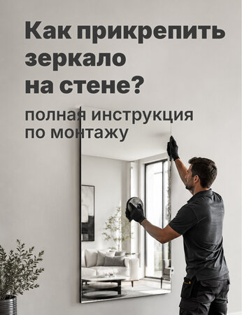 Как прикрепить зеркало к стене — полная инструкция по монтажу