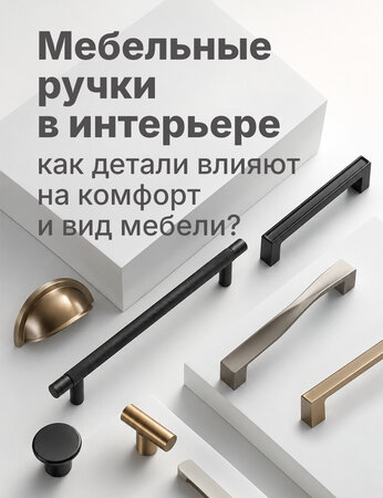 Ручки для мебели: как выбрать удобную фурнитуру для кухни, шкафа и комода