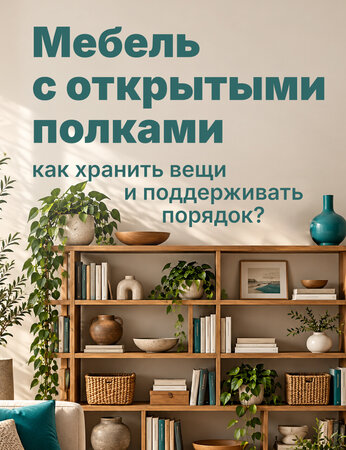 Открытые полки в интерьере: как организовать хранение