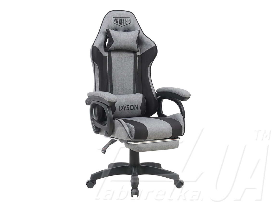 Крісло геймерське "VR Racer Textile Dyson" темно-сірий/чорний