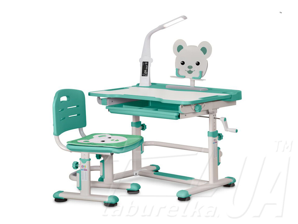 Комплект зростаючий парта + крісло "Evo-кids BD-04 XL" (Teddy з лампою)