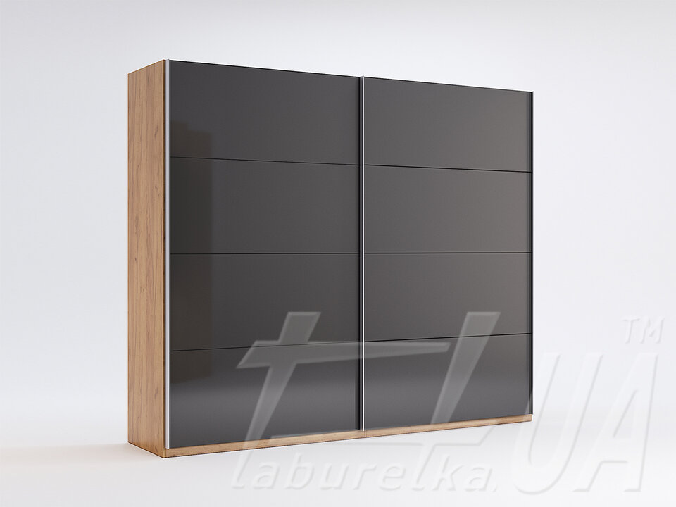 Шкаф купе "Луна" 250х212х62 см 2-дверный с подсветкой Мат лава, серия H