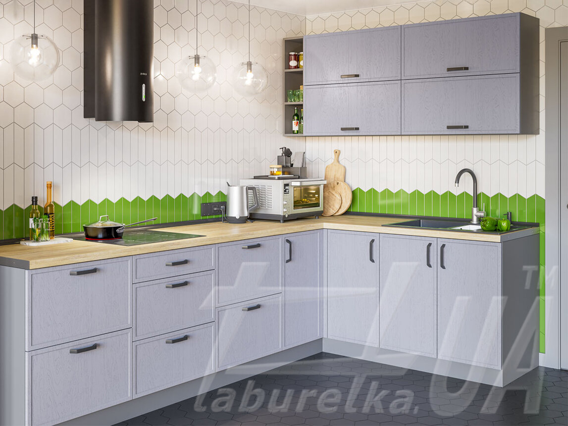 Угловая кухня "Моно Люкс" 1,8 х 2,8 м