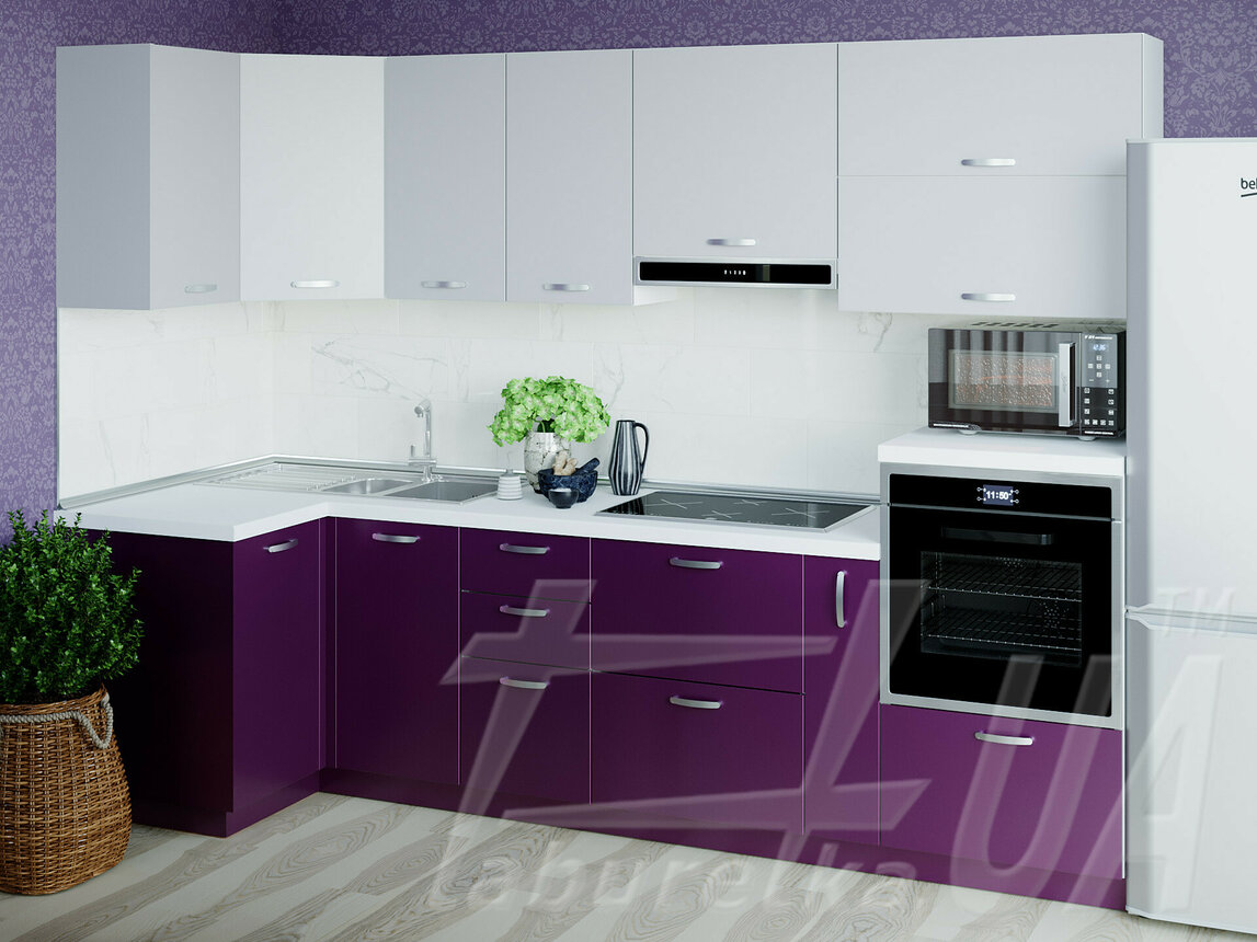 Угловая кухня "Anet Modern" Софт-Тач 1,02 х 2,82 м