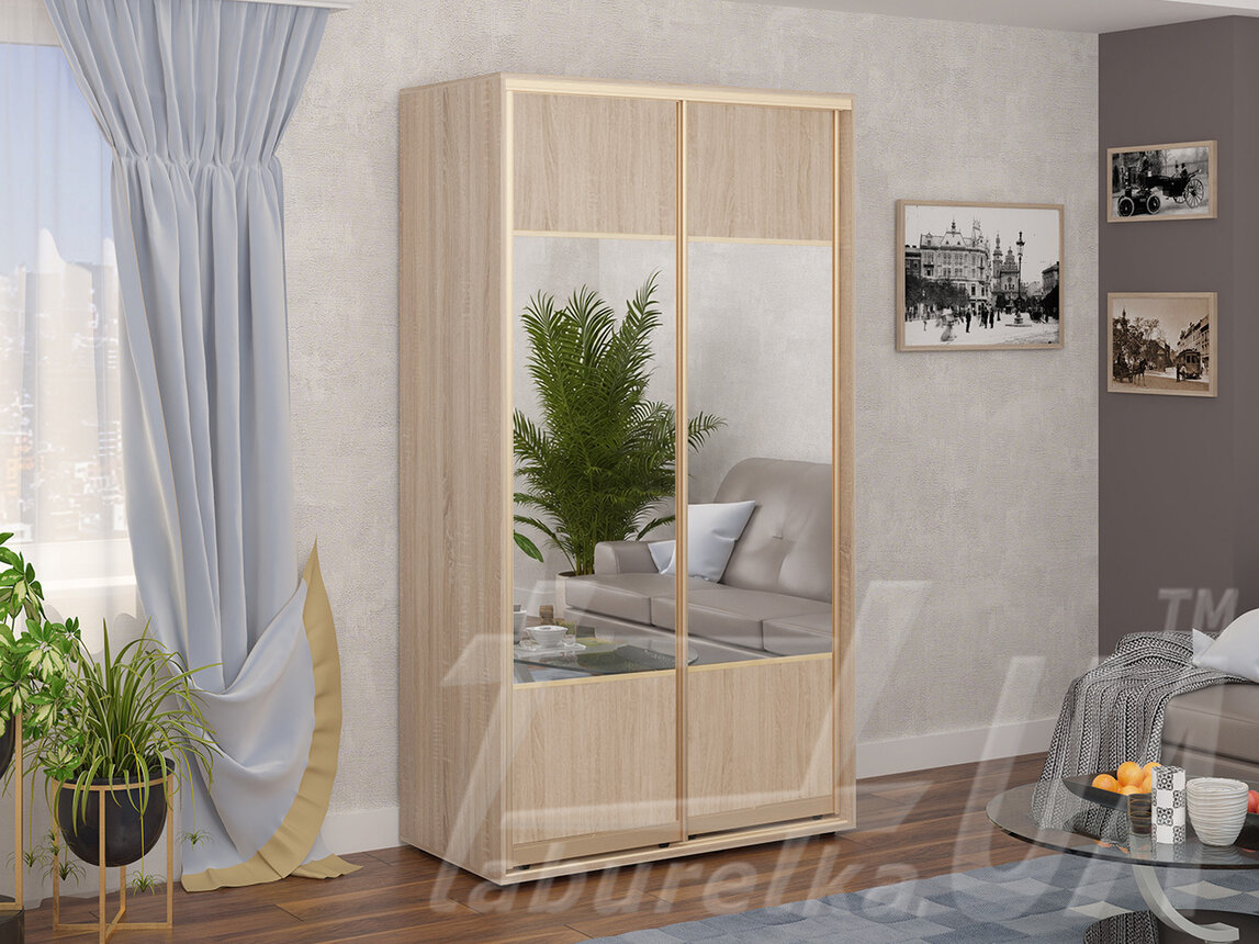 Шкаф купе 1200 мм 2-дверный