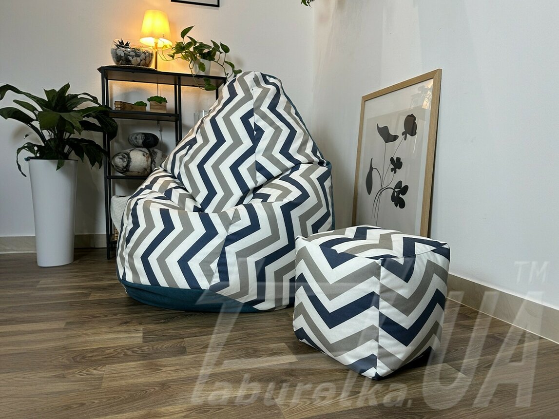 Груша Geometrico "Zigzag Blue"