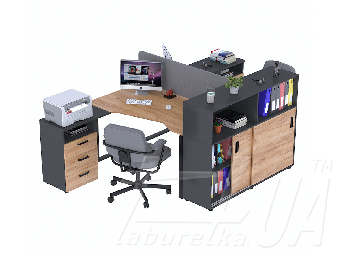 Стол угловой двухместный "ND2U-3S-135 + LSN-141x115"
