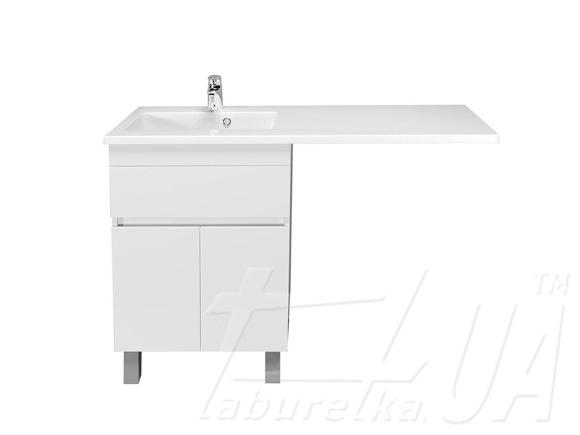 Тумба з умивальником крилом над пралкою "City White 60"
