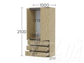 Шкаф 1000/2100/570 "Идея"