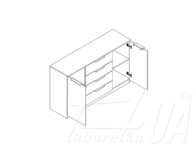 Комод KOM2D4S "Воркспейс | Workspace"
