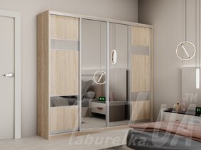 Шкаф купе 2400 мм 4-дверный "ПВПВ"